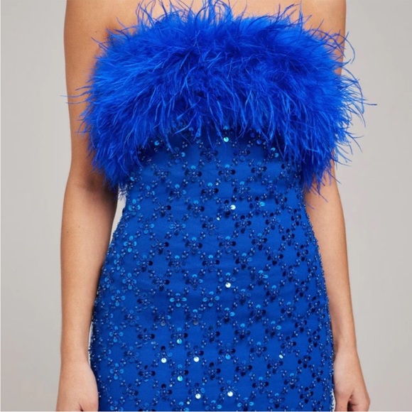 Brand new Royal blue fur dress - Picture 10 of 12
